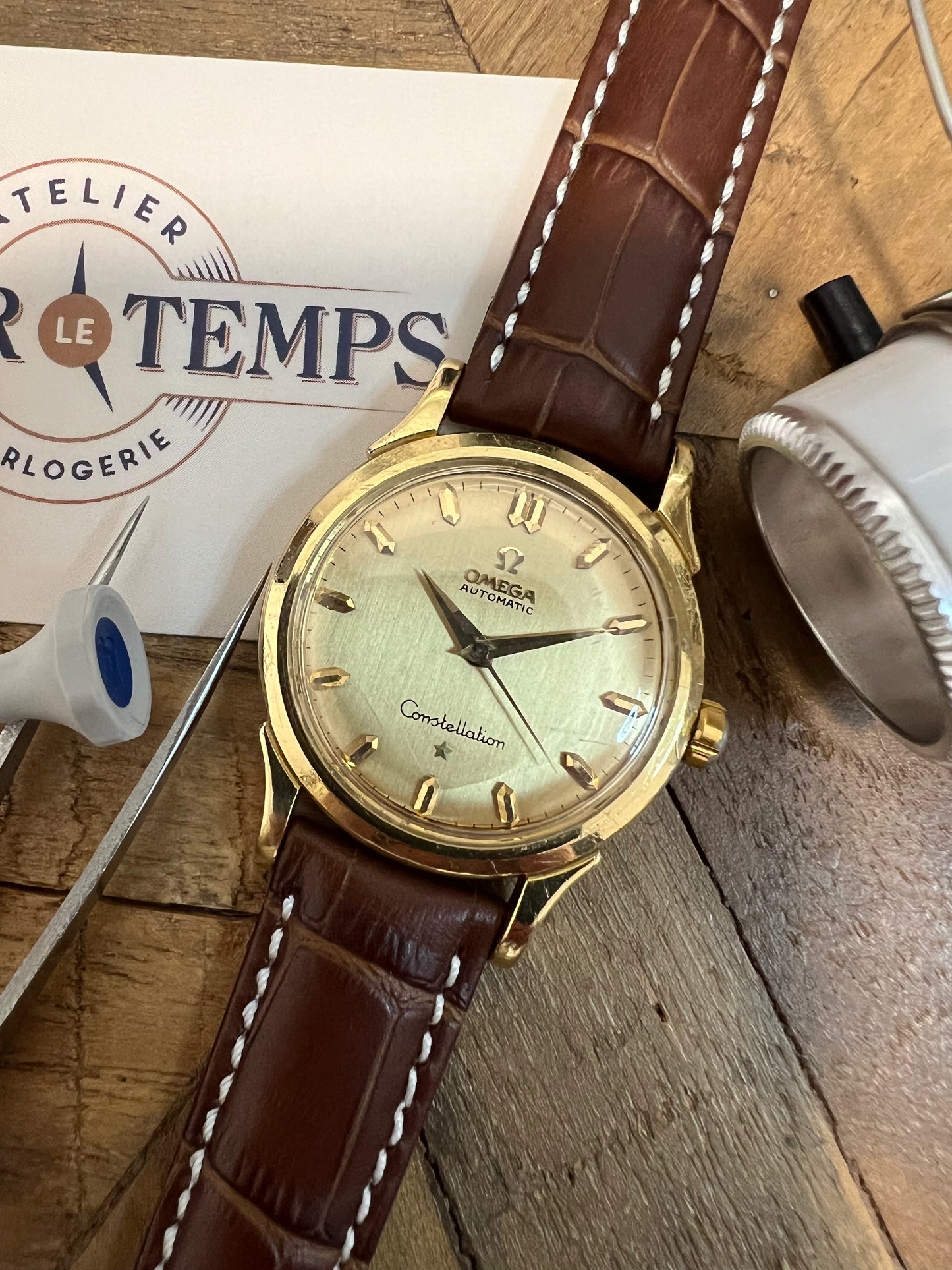 montre Omega Constellation 18k watch