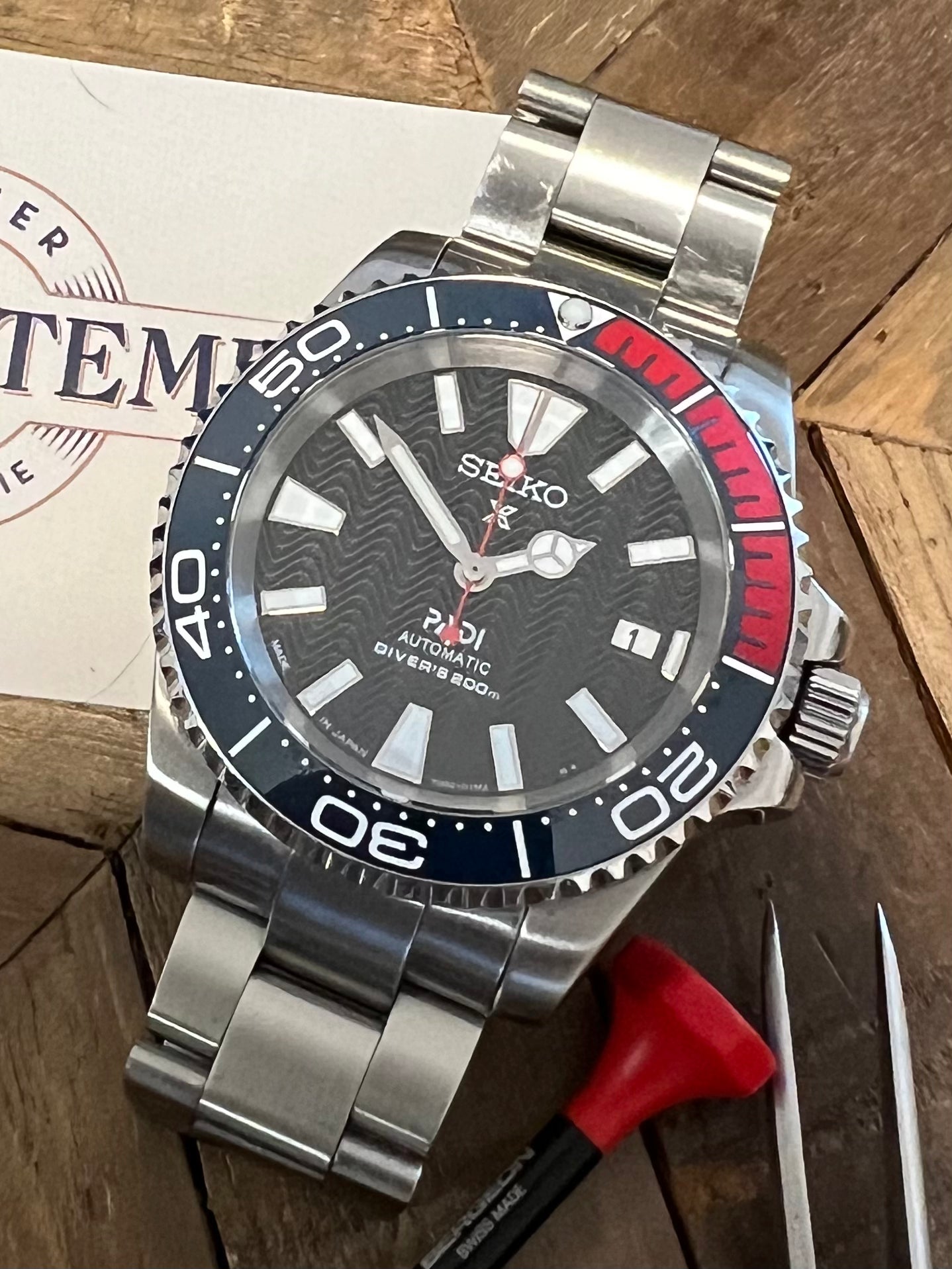 montre seiko pepsi mod watch